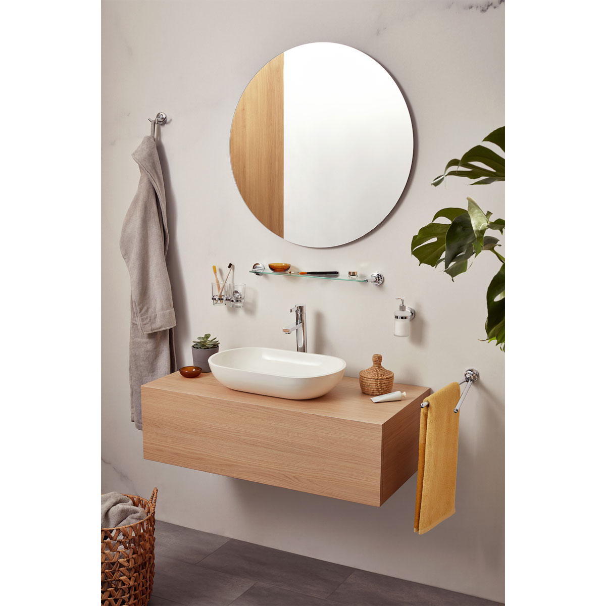 Haceka  Aspen Becherhalter doppelt Glas Chrom Bild 4