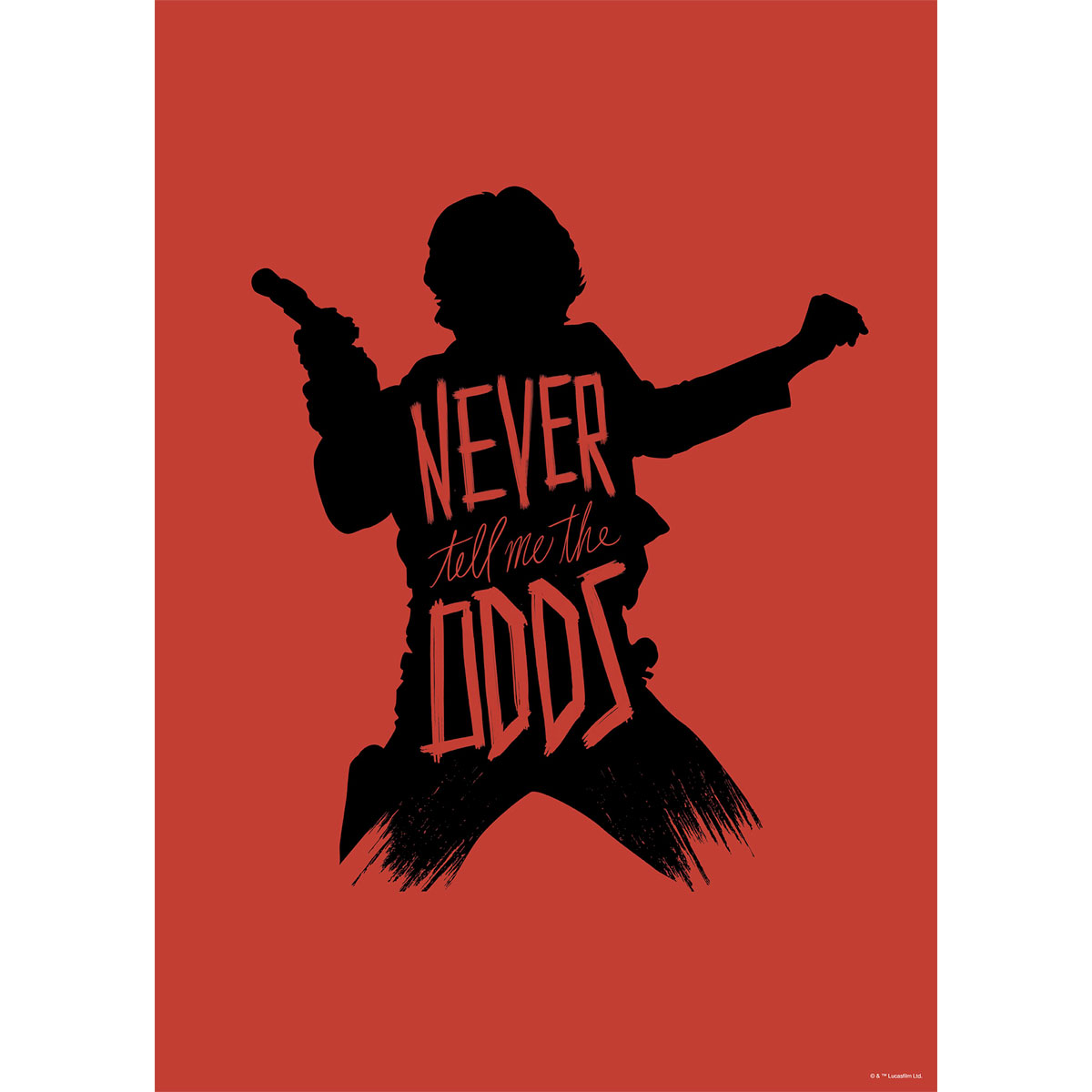 Komar  Wandbild Star Wars Silhouette Quotes Han Solo 40x50 cm Bild 2