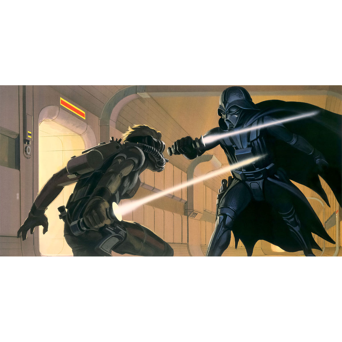 Komar  Vlies Fototapete Star Wars Classic Vader vs Luke 500x250 cm Bild 2