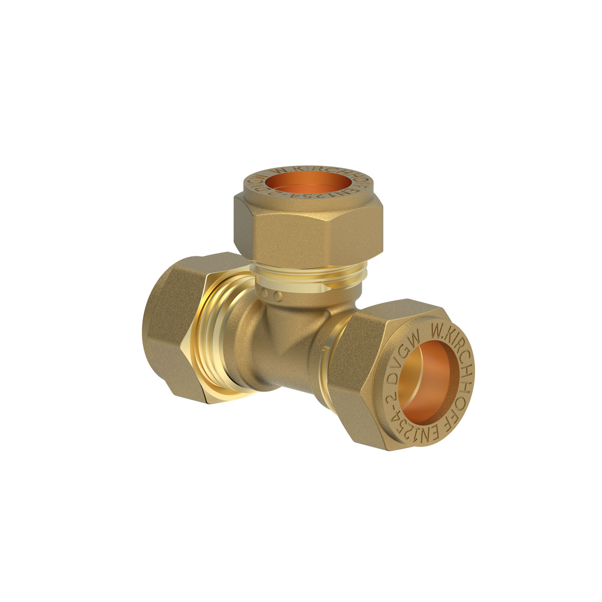 Kirchhoff T-Stück 18 mm Klemmfitting für CU-Rohr Bild 1