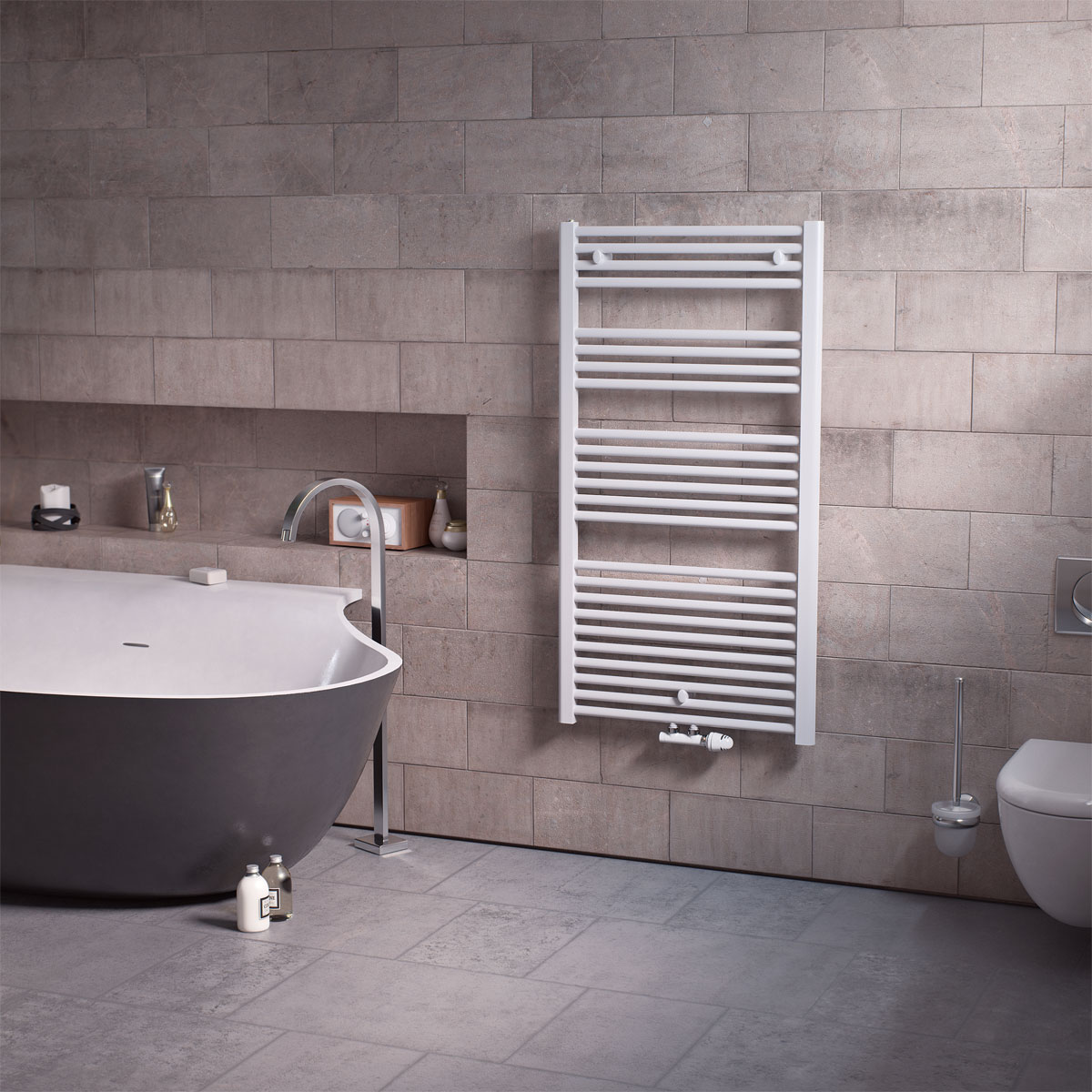 Ximax  Badheizkörper Alpha 1750 x 500 mm 815 Watt Mittenanschluss Weiß