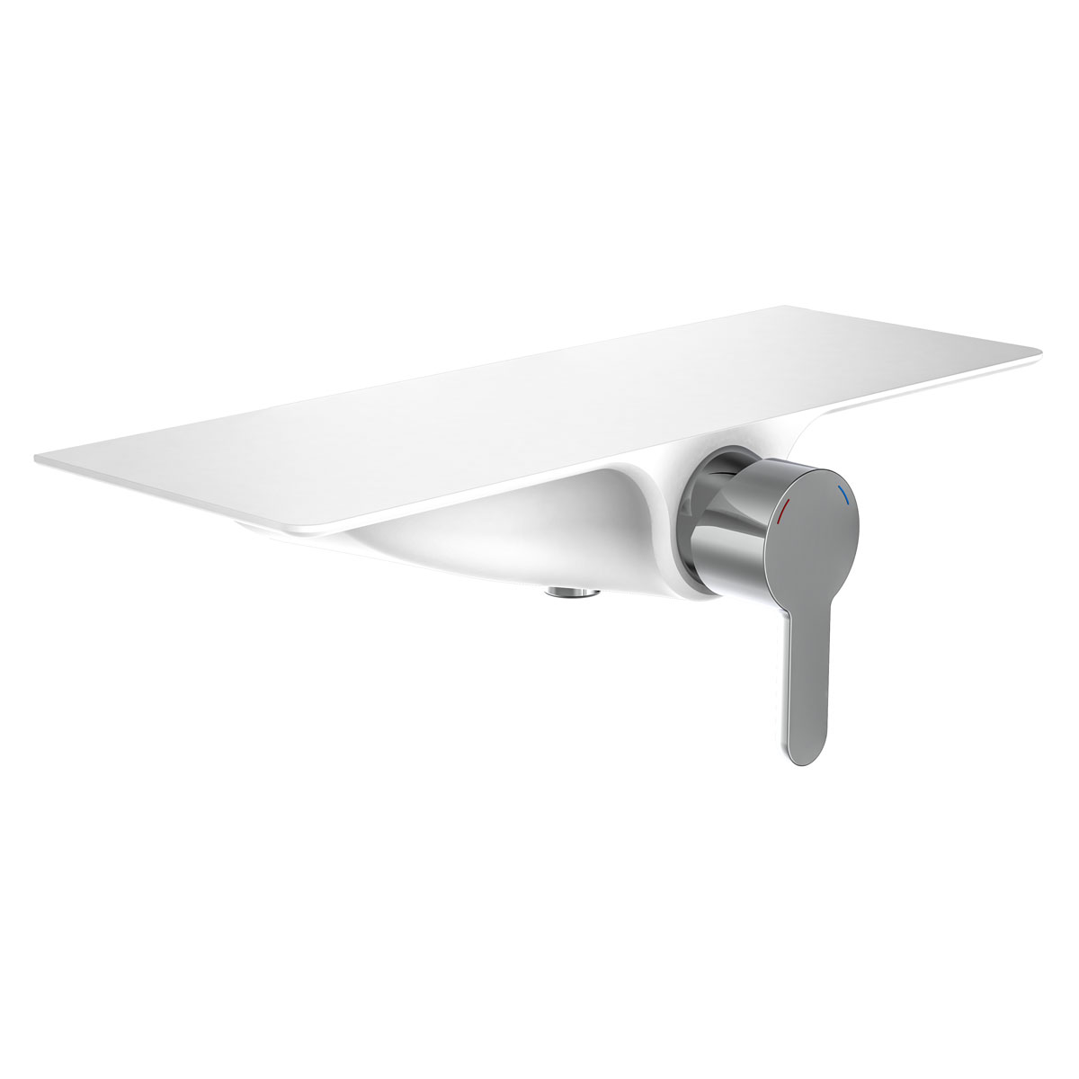 Duscharmatur Waterway weiß mit Ablage Bild 1