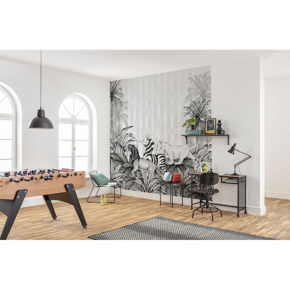 Komar  Vlies Fototapete Lion King Monochrome 300x280 cm