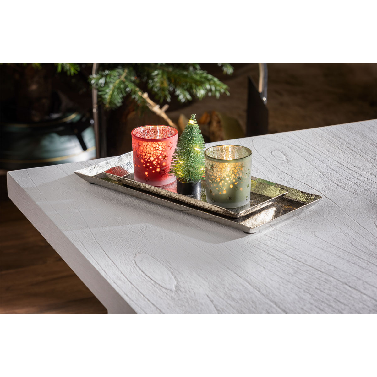 Teelichthalter Stern rot 8 x 7 cm Bild 3