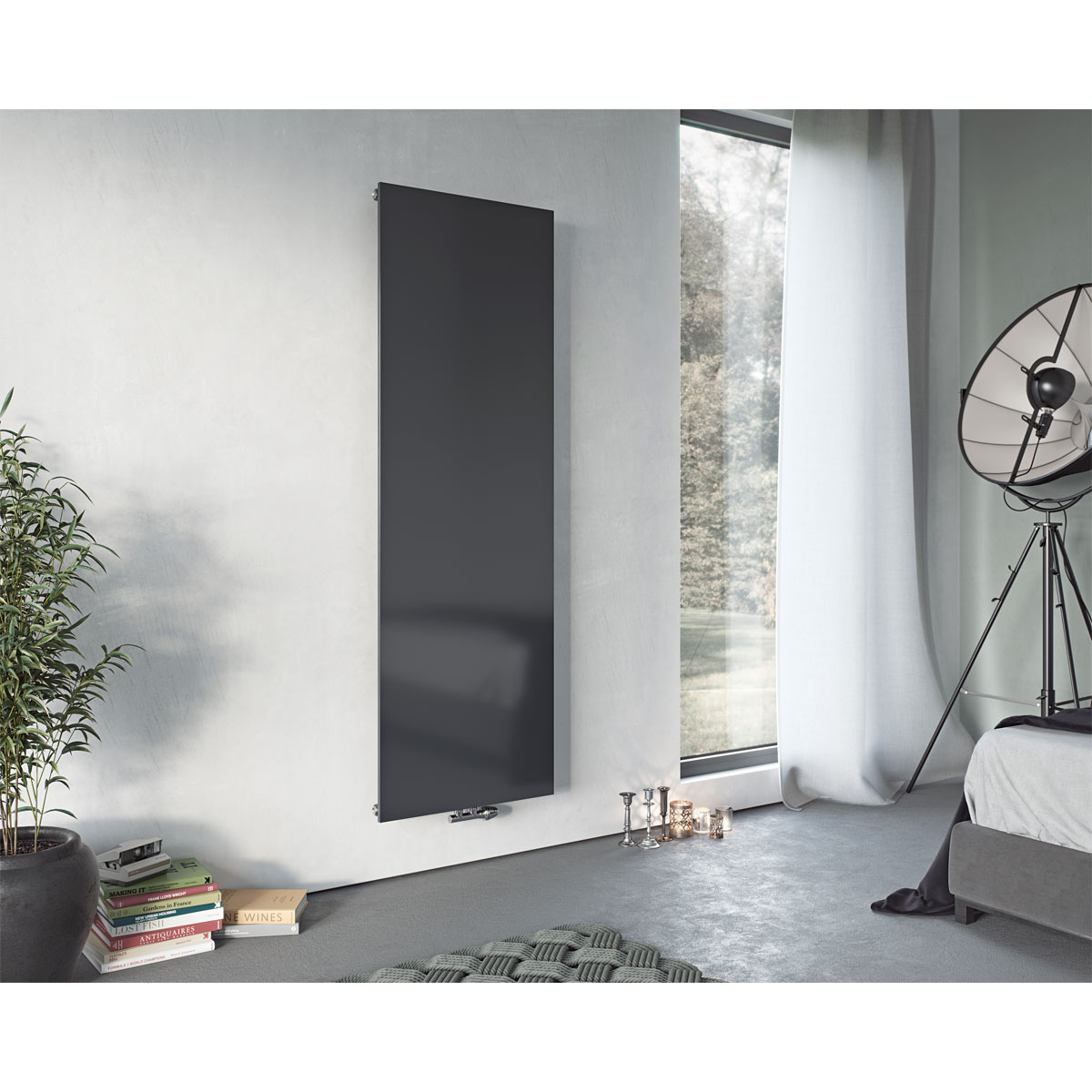 Ximax  Raumheizkörper P1 Plan 1800 x 595 mm 893 Watt Mittenanschluss Anthrazit