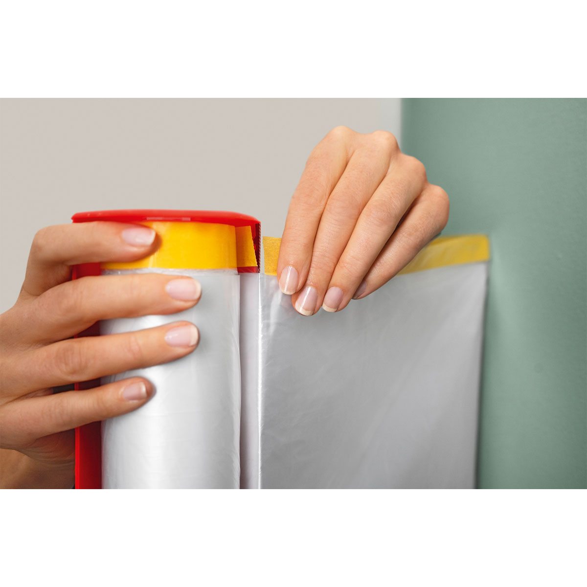 Tesa  Malerband Easy Cover Perfect+ Spender und Refill 33m x 55cm Bild 2