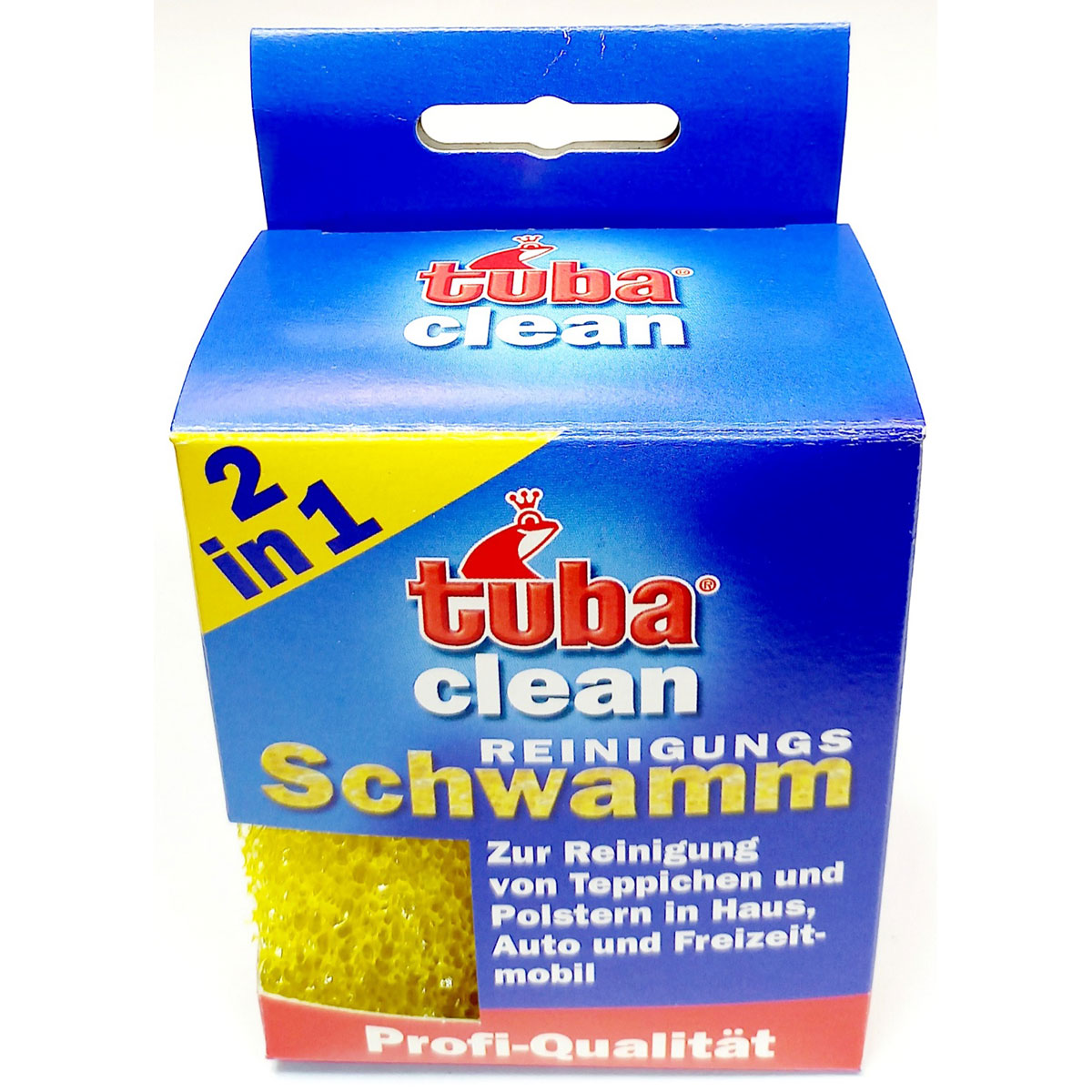 Reinigungsschwamm blau/gelb 10 x 8 x 5 cm Bild 3