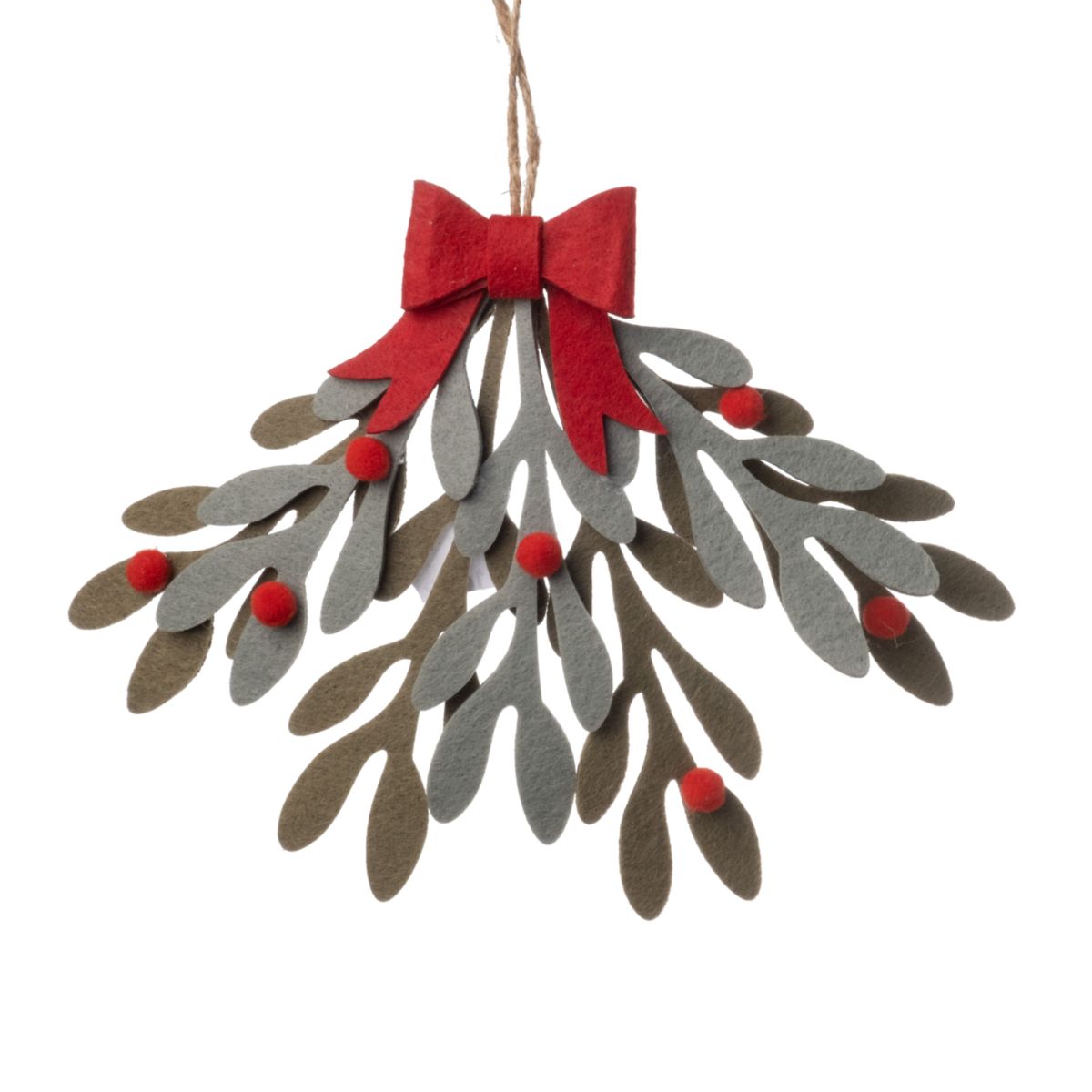 Hänger Blätter mit Schleife 19x15cm grün rot