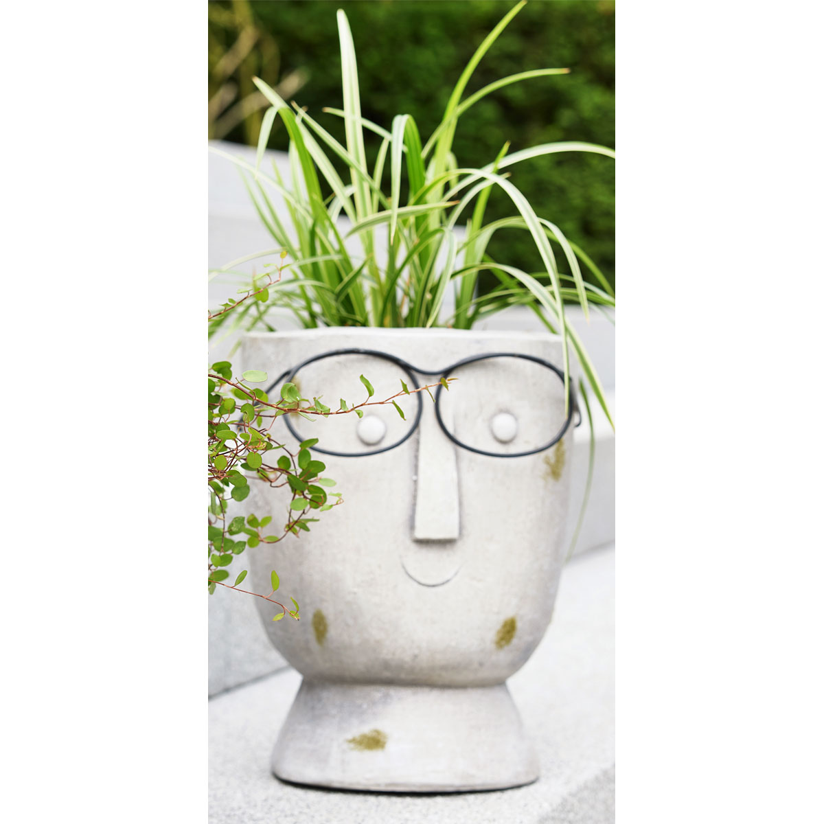 Pflanztopf Smile grau matt Magnesia D22xH28 cm Bild 1