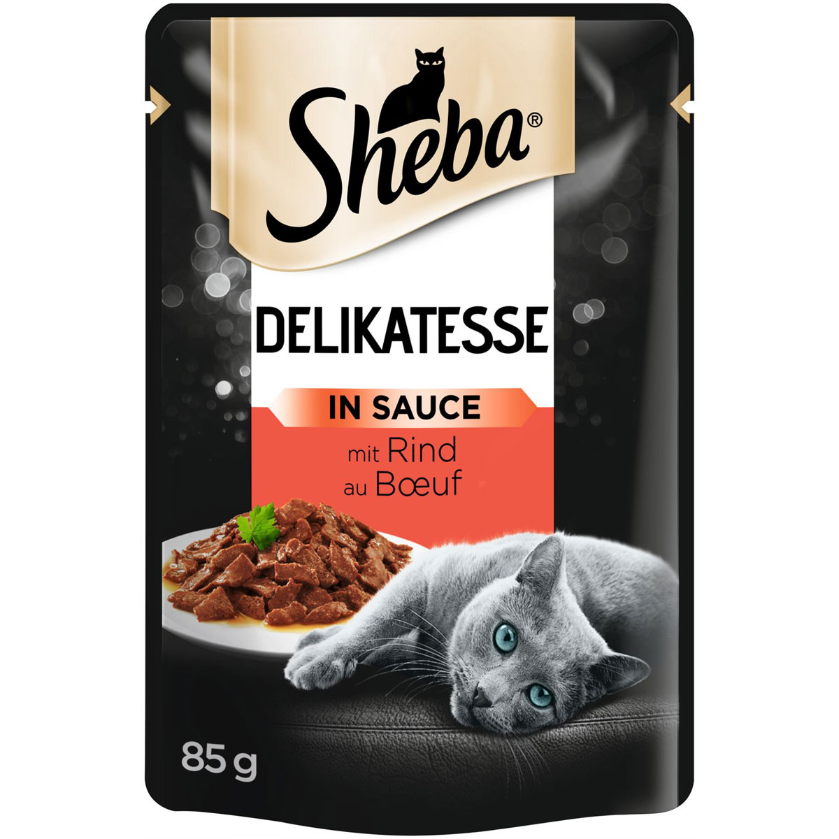 Sheba  Portionsbeutel Delikatesse mit Rind in Sauce 85g