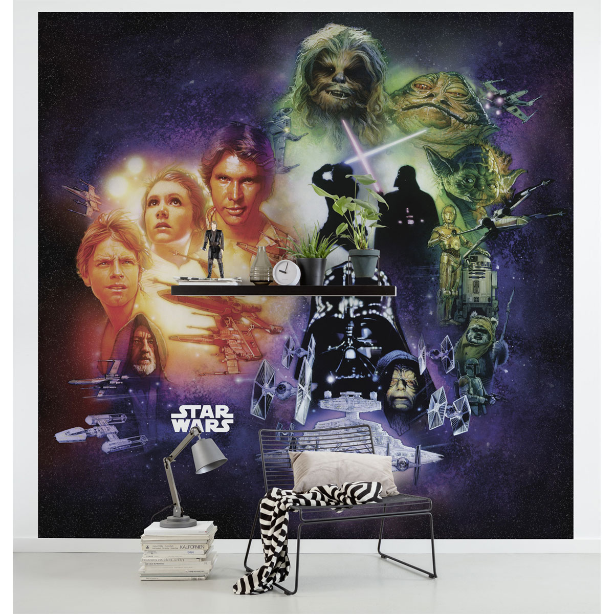 Komar  Vlies Fototapete Star Wars Classic Poster Collage 250x250 cm Bild 1