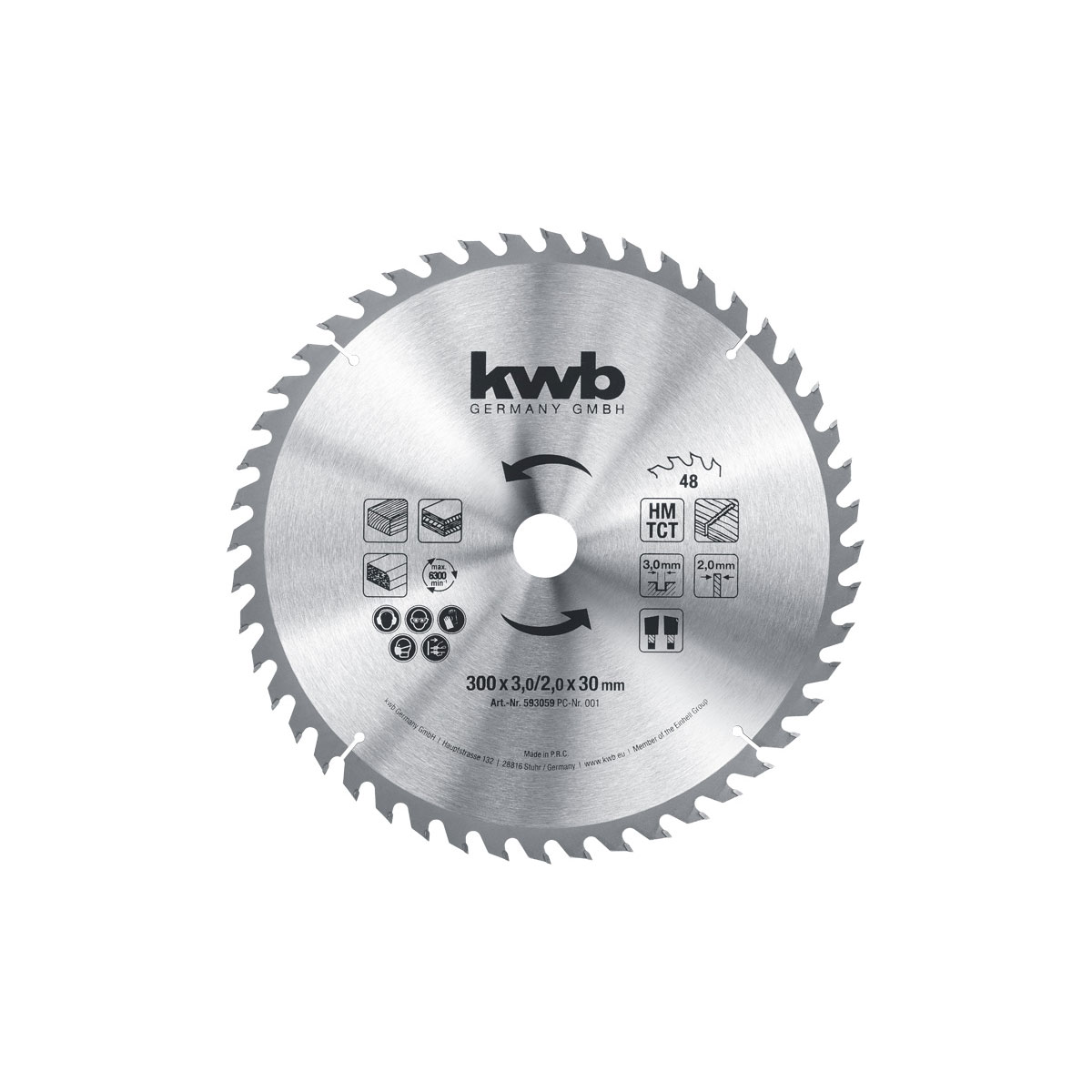 kwb  Spanplattenkreissägeblatt Durchmesser 300 mm