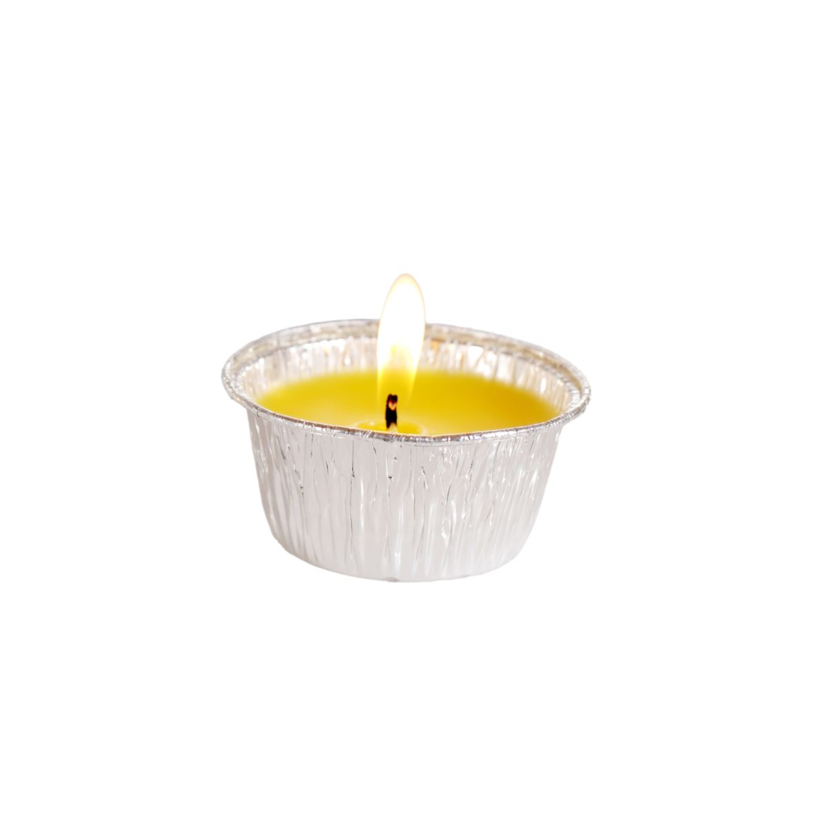 Flower Power 4er Set Citronellakerze in Aluschale 8 x 3,5 cm