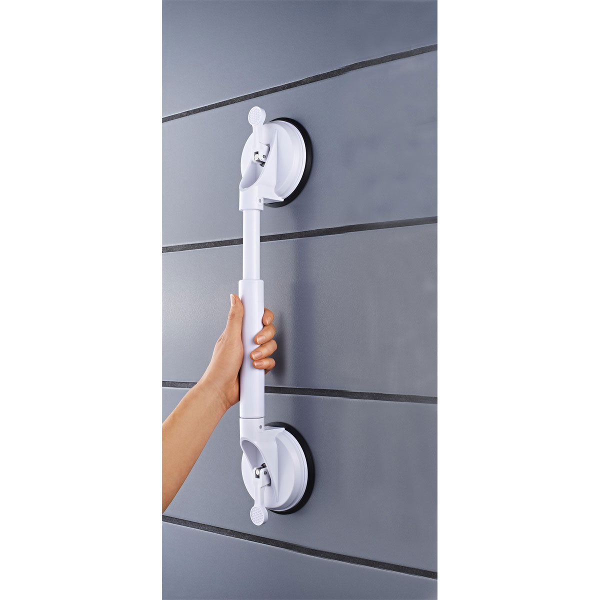 Ridder  Reisesauggriff mit 2 Saugern 44,5-57,5 cm teleskopierbar weiß Bild 2