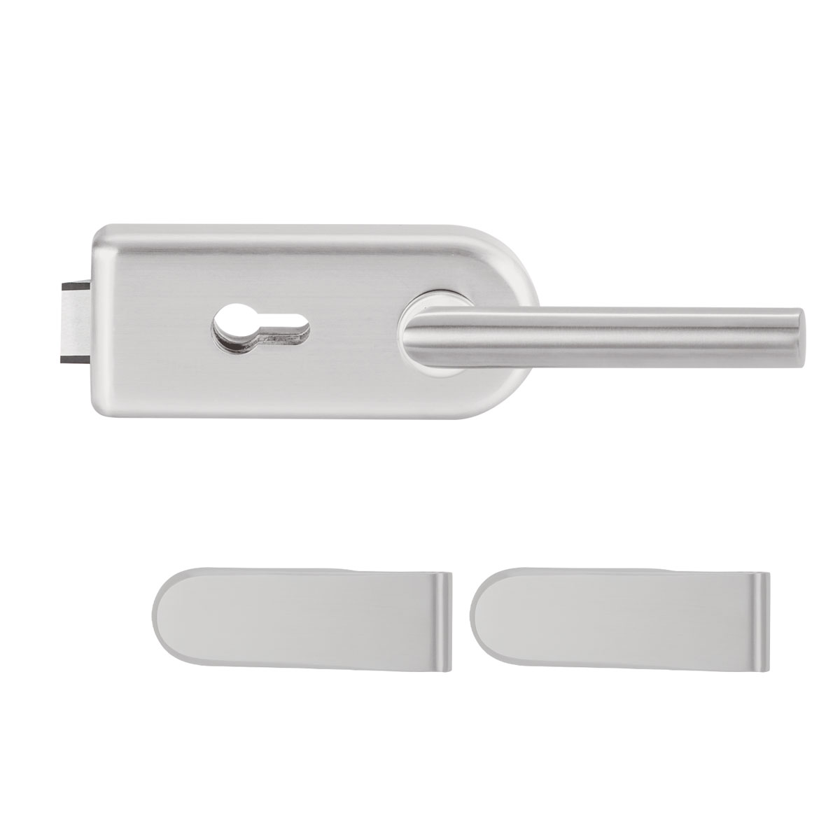 Durabil Glastürbeschlagset SKY Profilzylinder 2- teilig Bänder Alu EV1