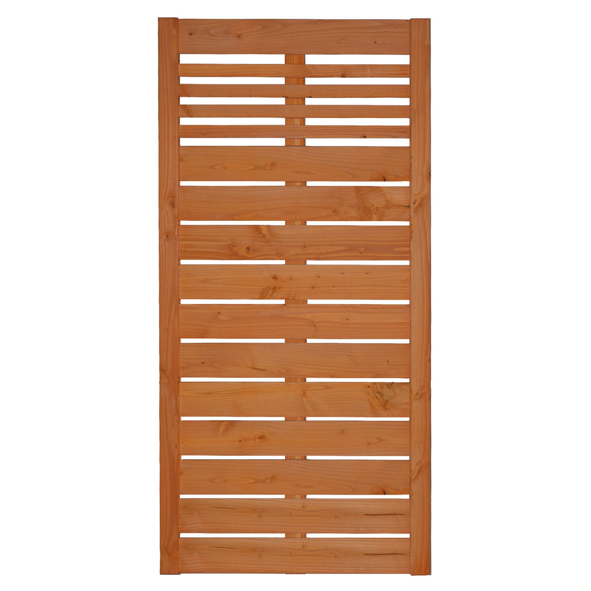 Zaunserie Aalborg Grundelement 90 x 180 cm Douglasie kirschbaumfarben lasiert