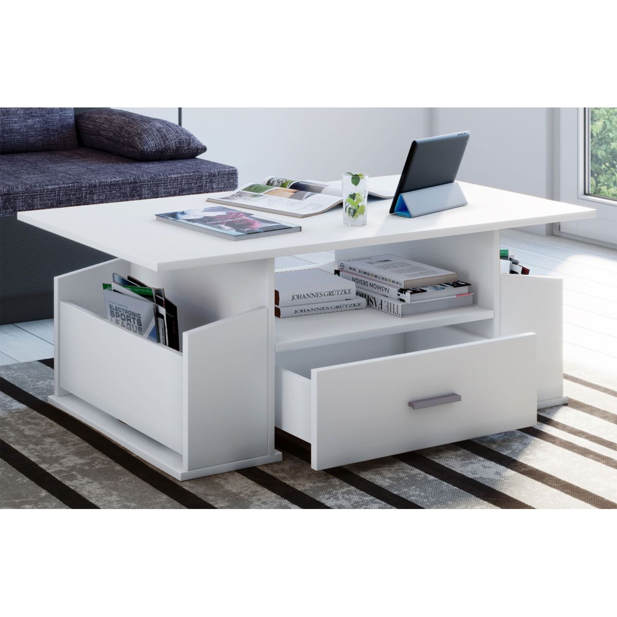 Couchtisch Junata weiß/schwarz Bild 2