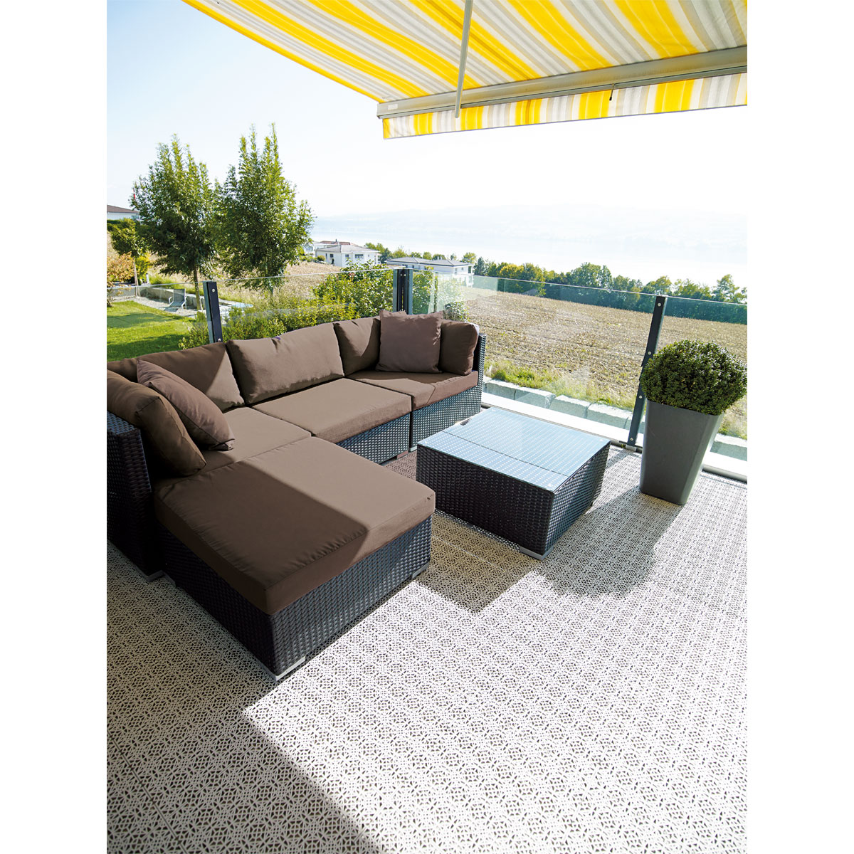 Kunststofffliese Terra Sol hellgrau 38 x 38 cm Bild 5