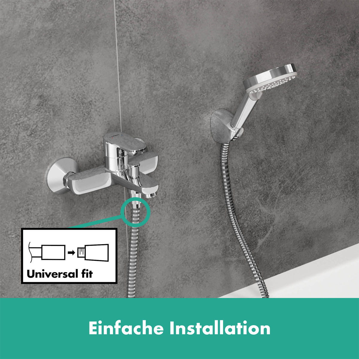 Hansgrohe Einhebel-Wannenmischer Vernis Blend Aufputz chrom  Bild 5