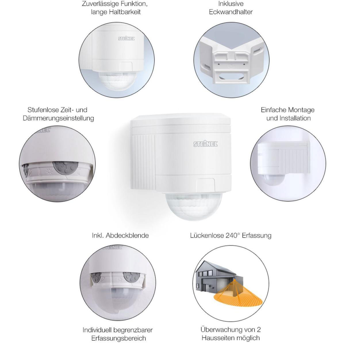 Steinel Infrarot-Bewegungsmelder IS 240 DUO weiß Bild 4