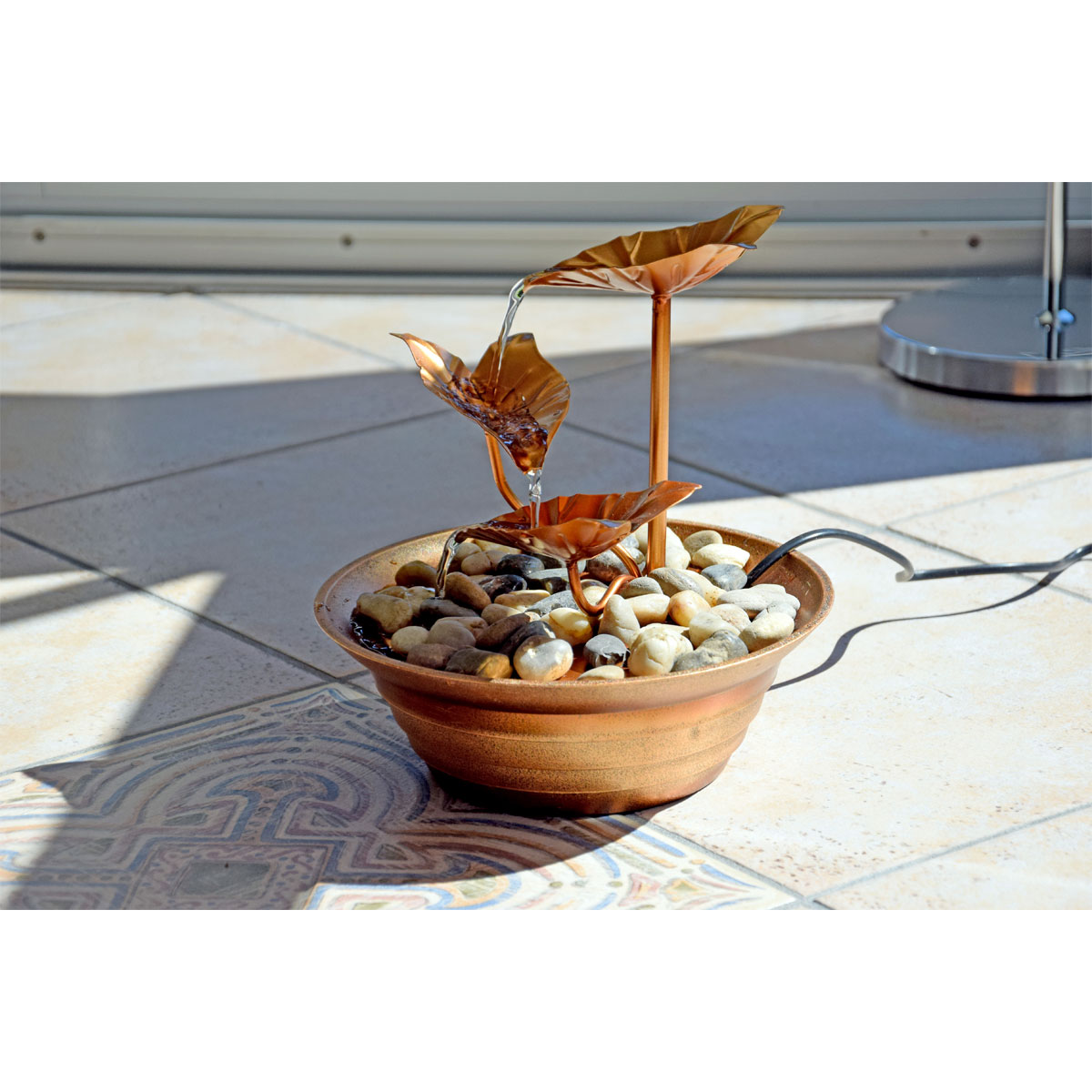 dobar Design-Zimmerbrunnen 22,5 x 23,5 x22,5 cm braun Bild 6