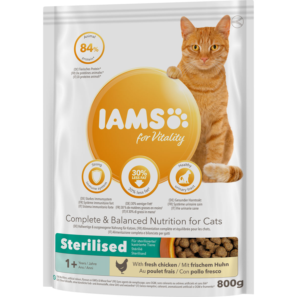 IAMS Trockenfutter Vital Katze Sterilisiert Huhn 800 g