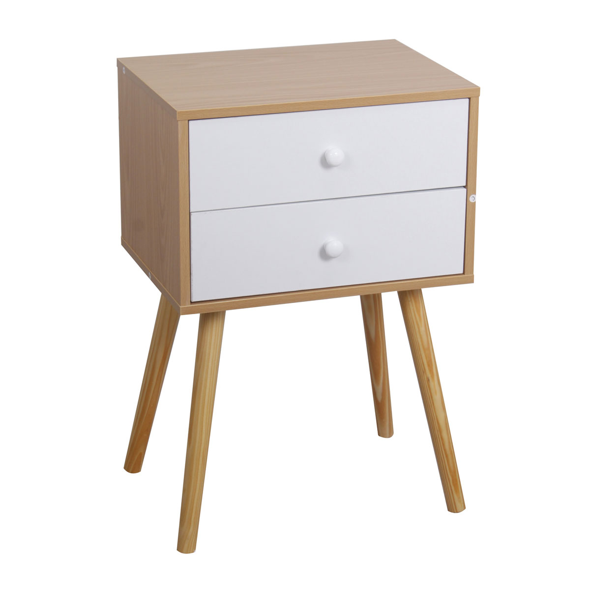 HappyHome Nachttisch mit 2 Schubladen Bild 1