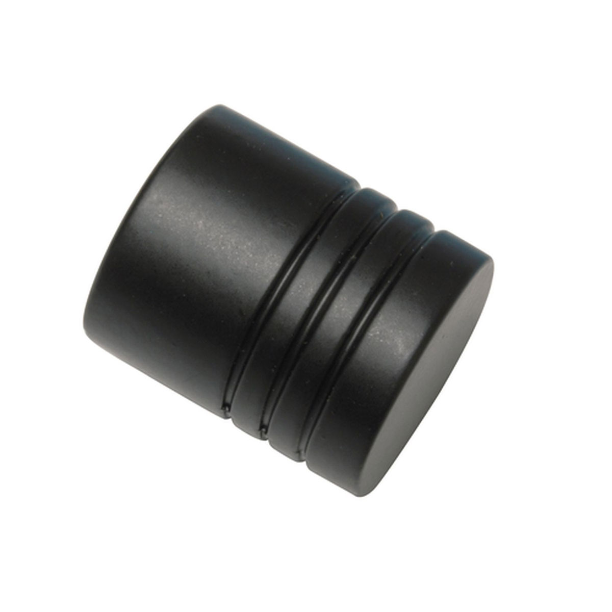 Gardinia Endstück Zylinder für Durchmesser 16 mm 2,6 cm schwarz-matt