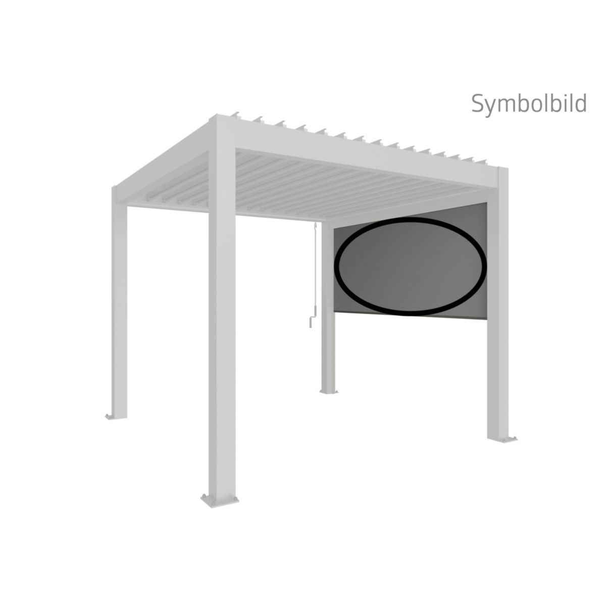 Biohort Sonnenschutzrollo elektrisch 3m qgr-met für Pergola