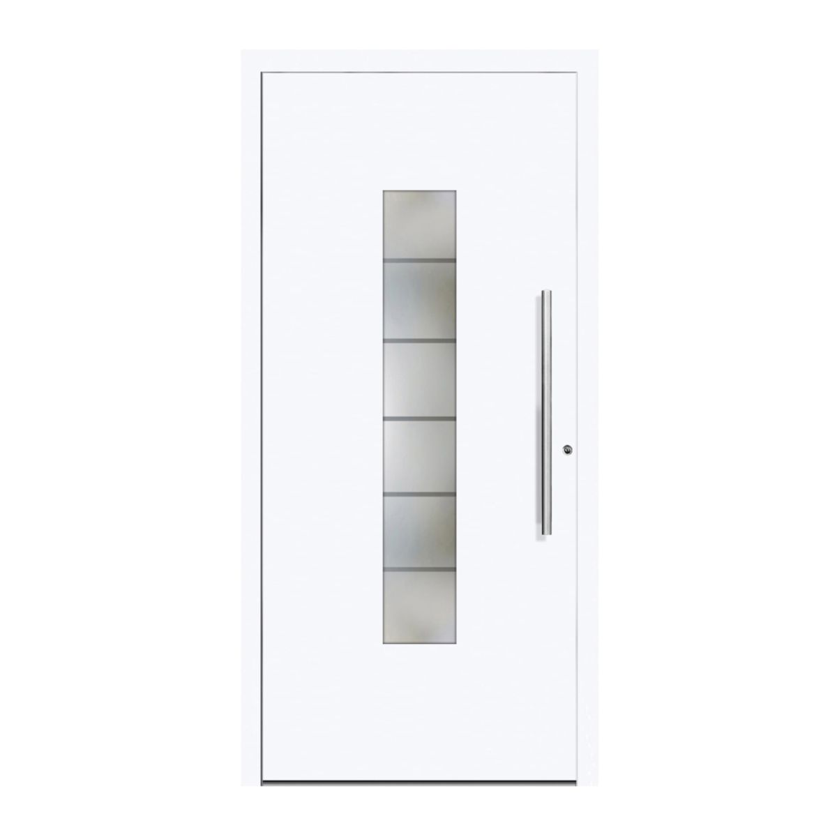 Schüco Aluminium Haustür 108 Lucca Excellent 1000 x 2100 mm RAL9016 DR