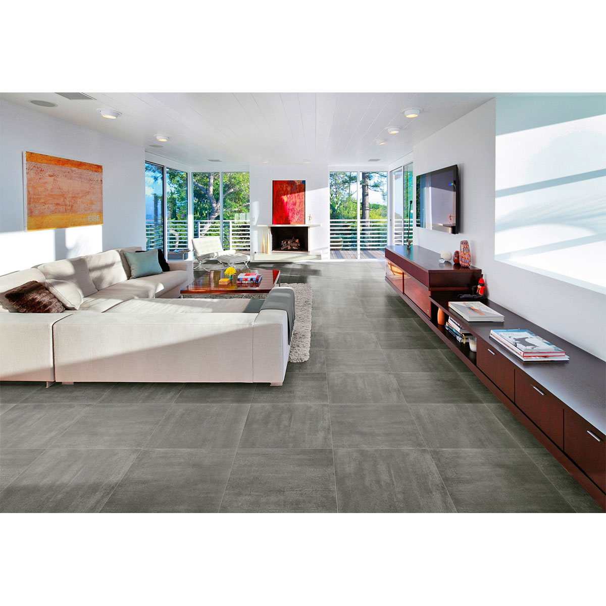 Feinsteinzeug Bitumen anthrazit 59,2 x 59,2 cm Bild 3