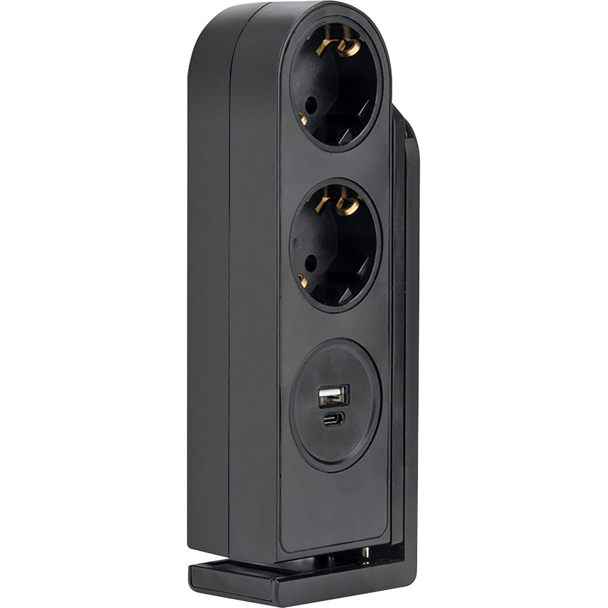 Schwaiger  Tischsteckdosenleiste 2-fach mit USB C/A klemmbar Bild 3