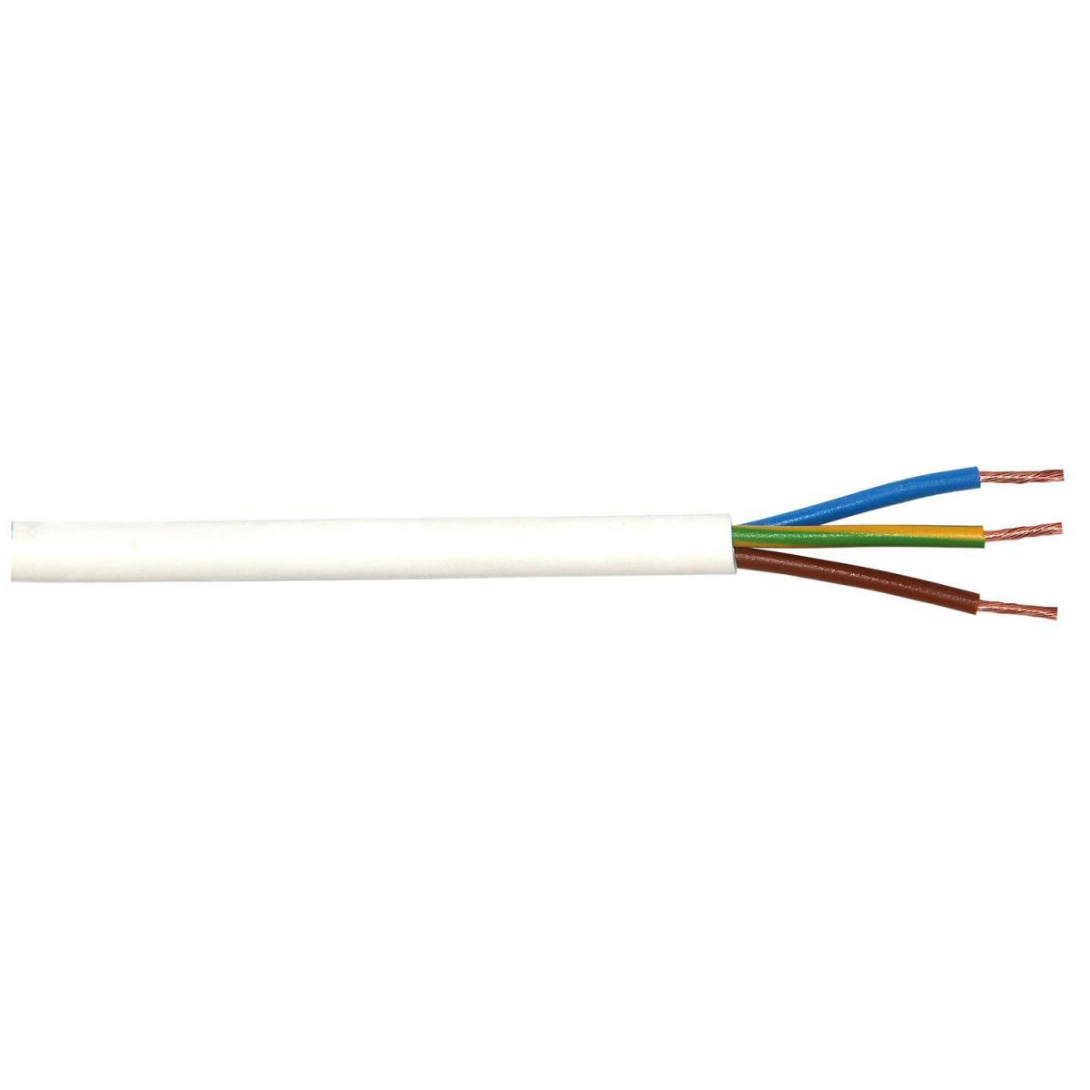 Schlauchleitung H03VV-F 3G0,75 weiß 5 m