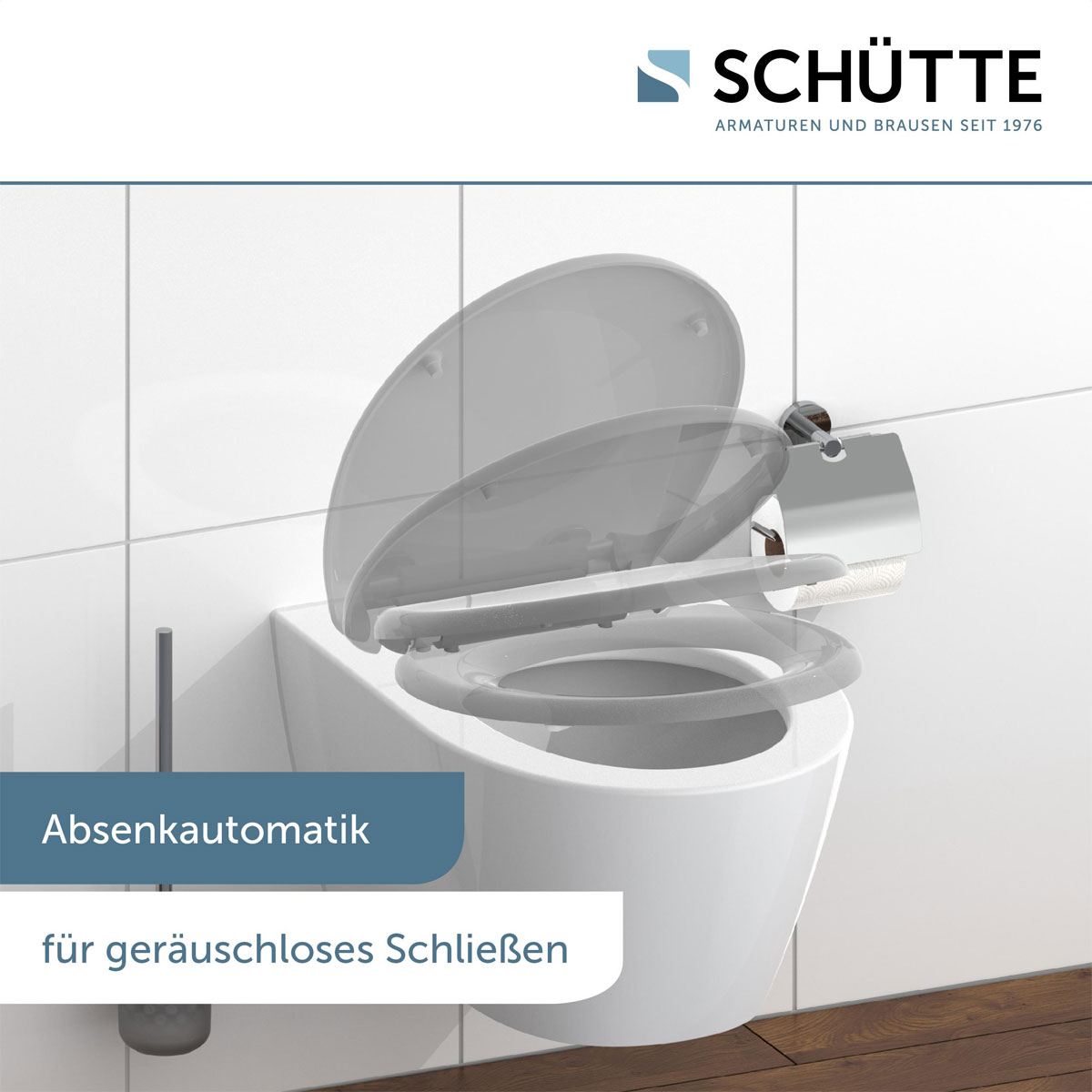 Schütte Duroplast WC-Sitz GREY mit Absenkautomatik und Schnellverschluss Bild 5