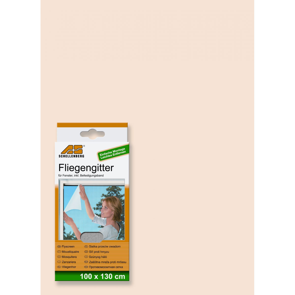 Schellenberg Fliegengitter 100 x 130 cm weiß