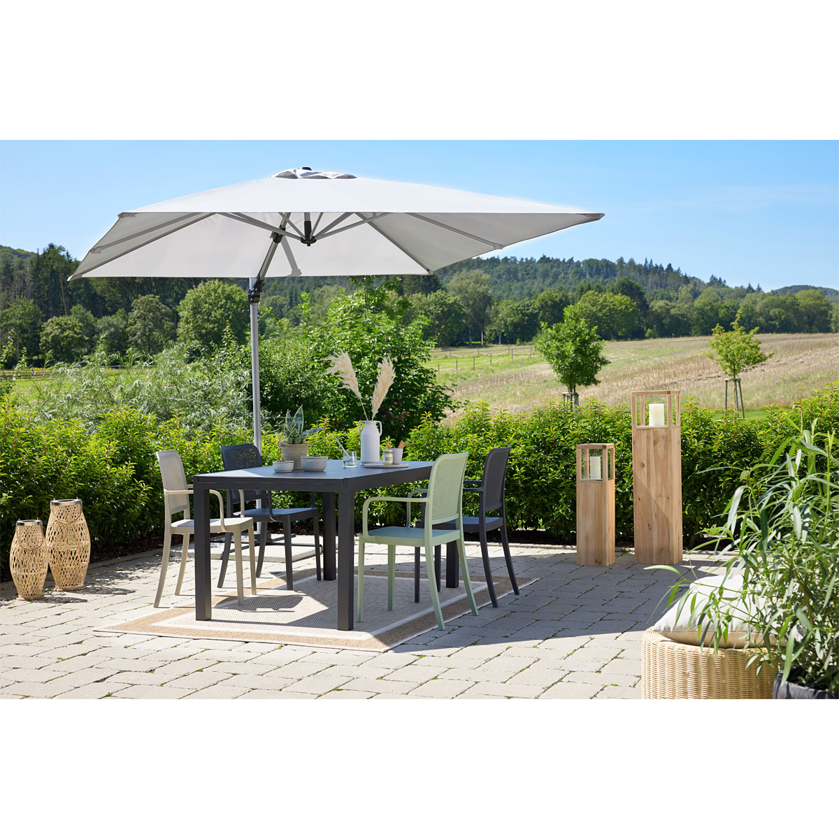 Haveson Ampelschirm Catania Square 270 x 270 cm Bild 9