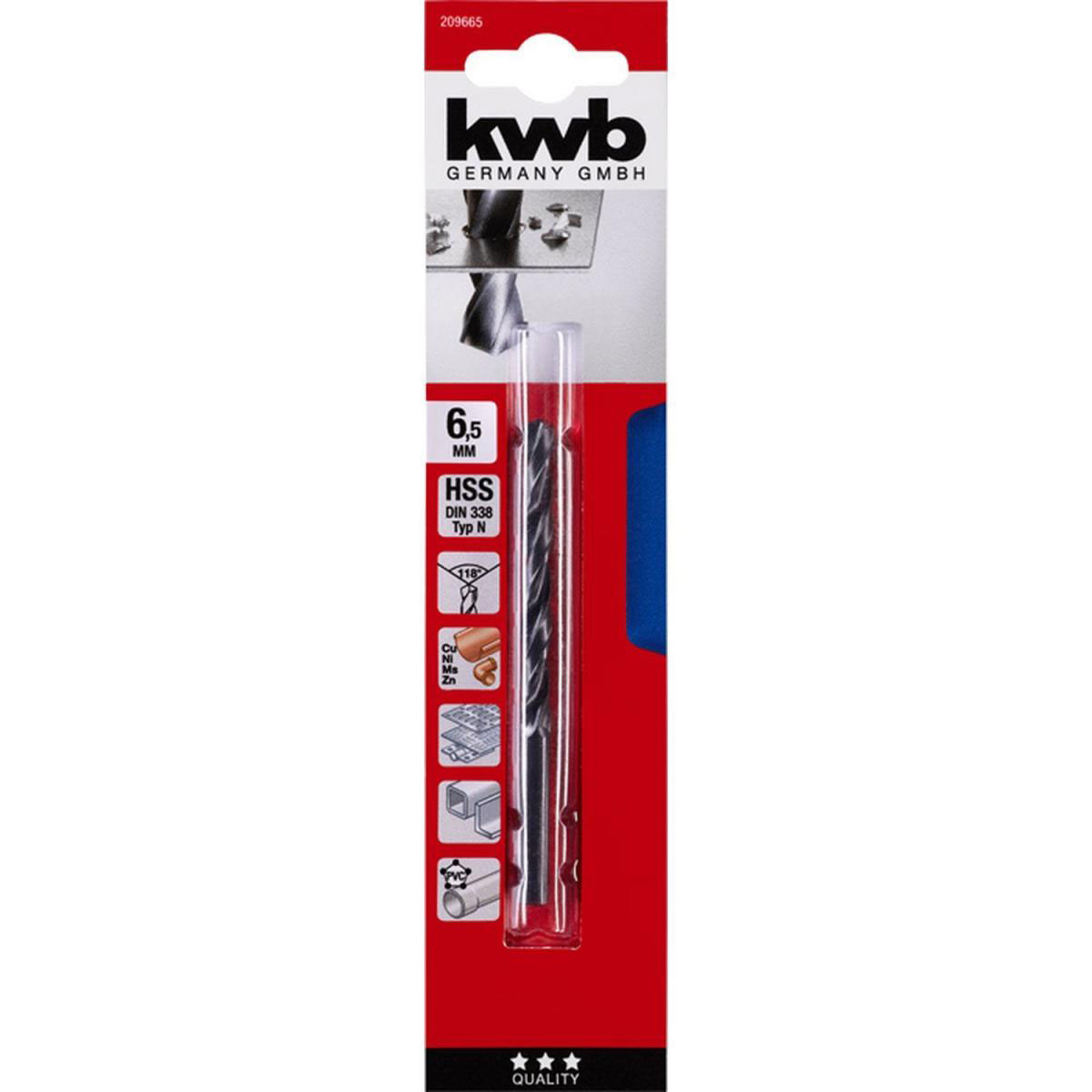 kwb  Spiralbohrer Durchmesser 6,5 mm Bild 2