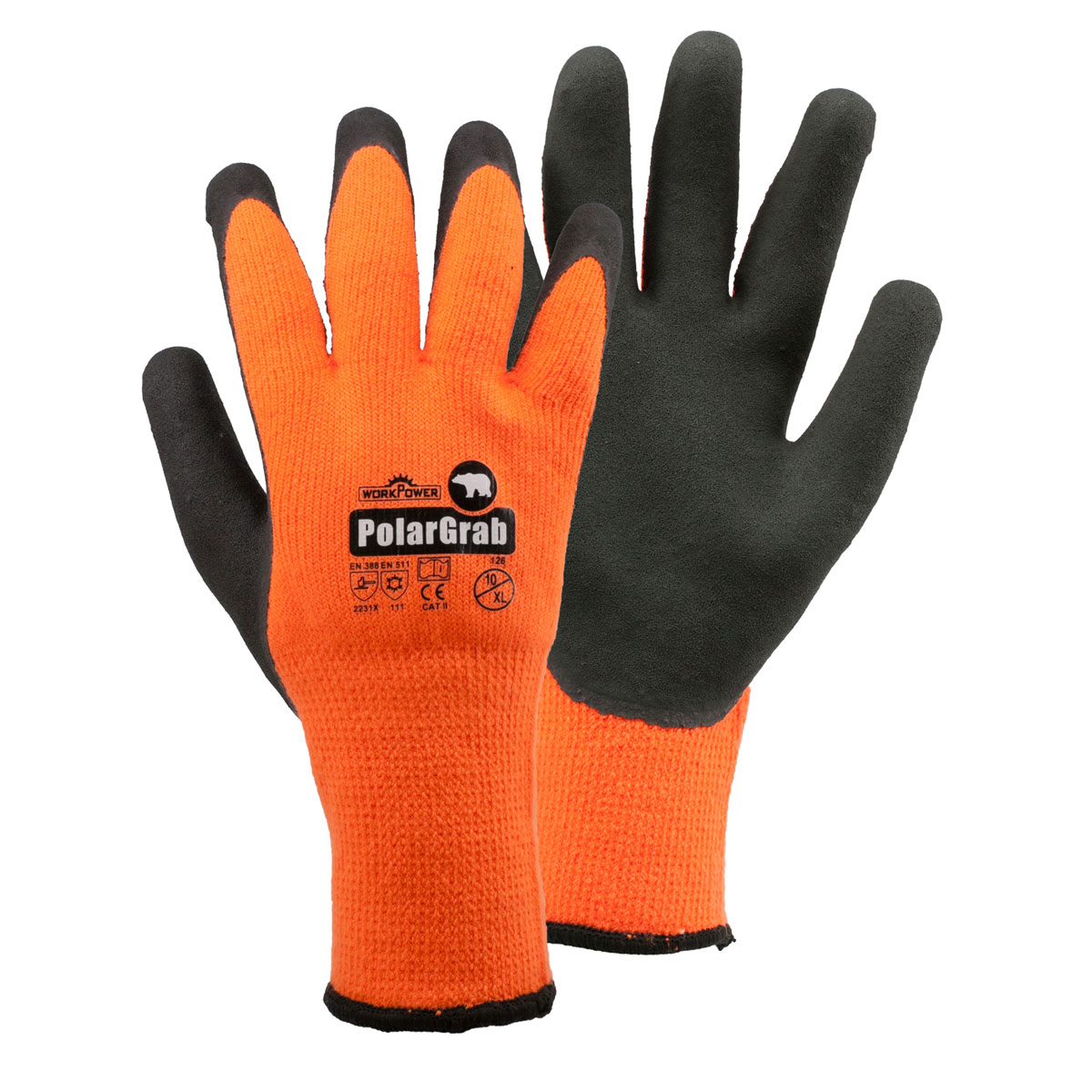 Winterhandschuhe Polar Grad orange Größe 9