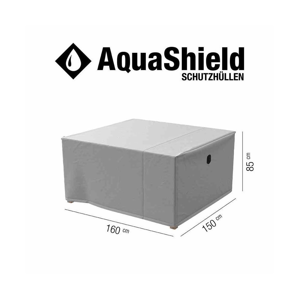 Siena Garden Schutzhülle AquaShield für Sitzgruppe 160 x 150 x 85 cm hellgrau Bild 2