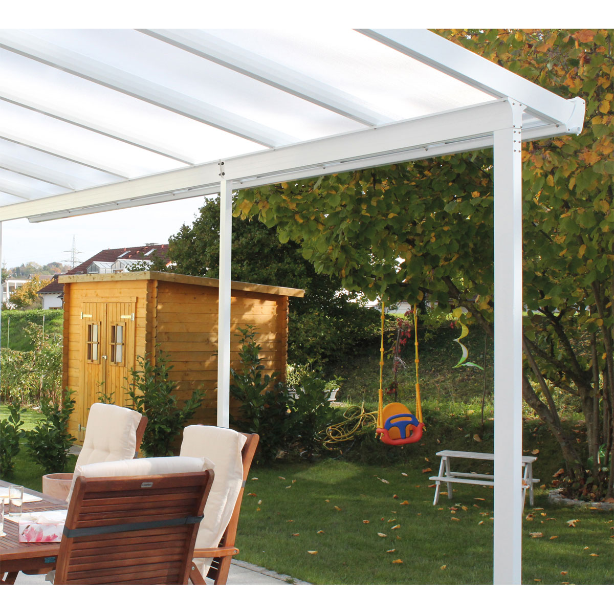 gutta Terrassenüberdachung Standard weiß 546 x 406 cm Bild 2