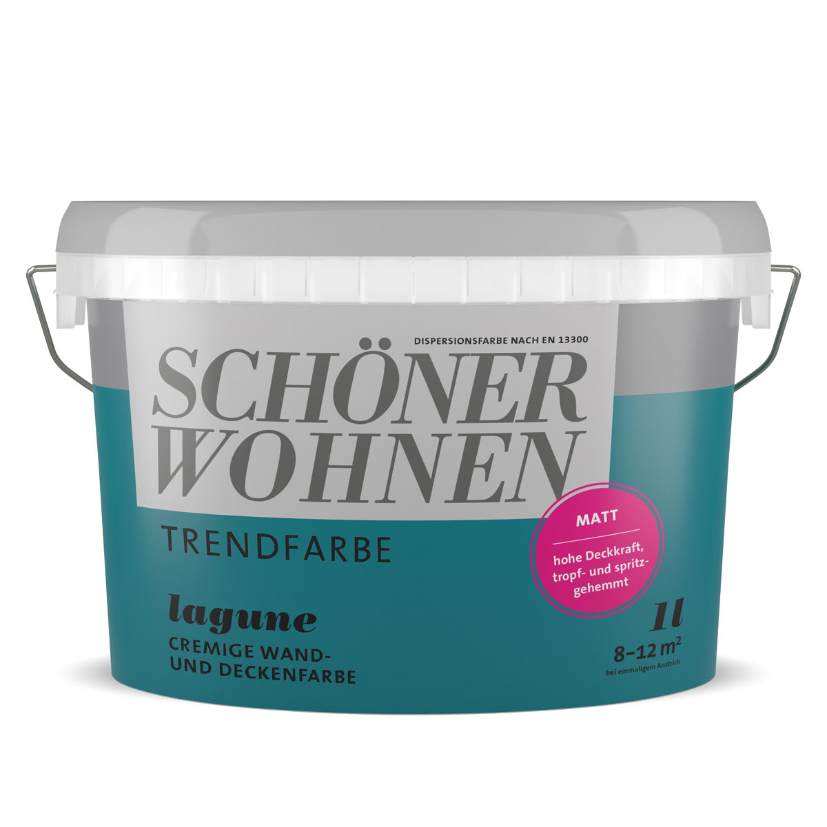 Schöner Wohnen Farbe Trend Wandfarbe Lagune matt 1 L Bild 1