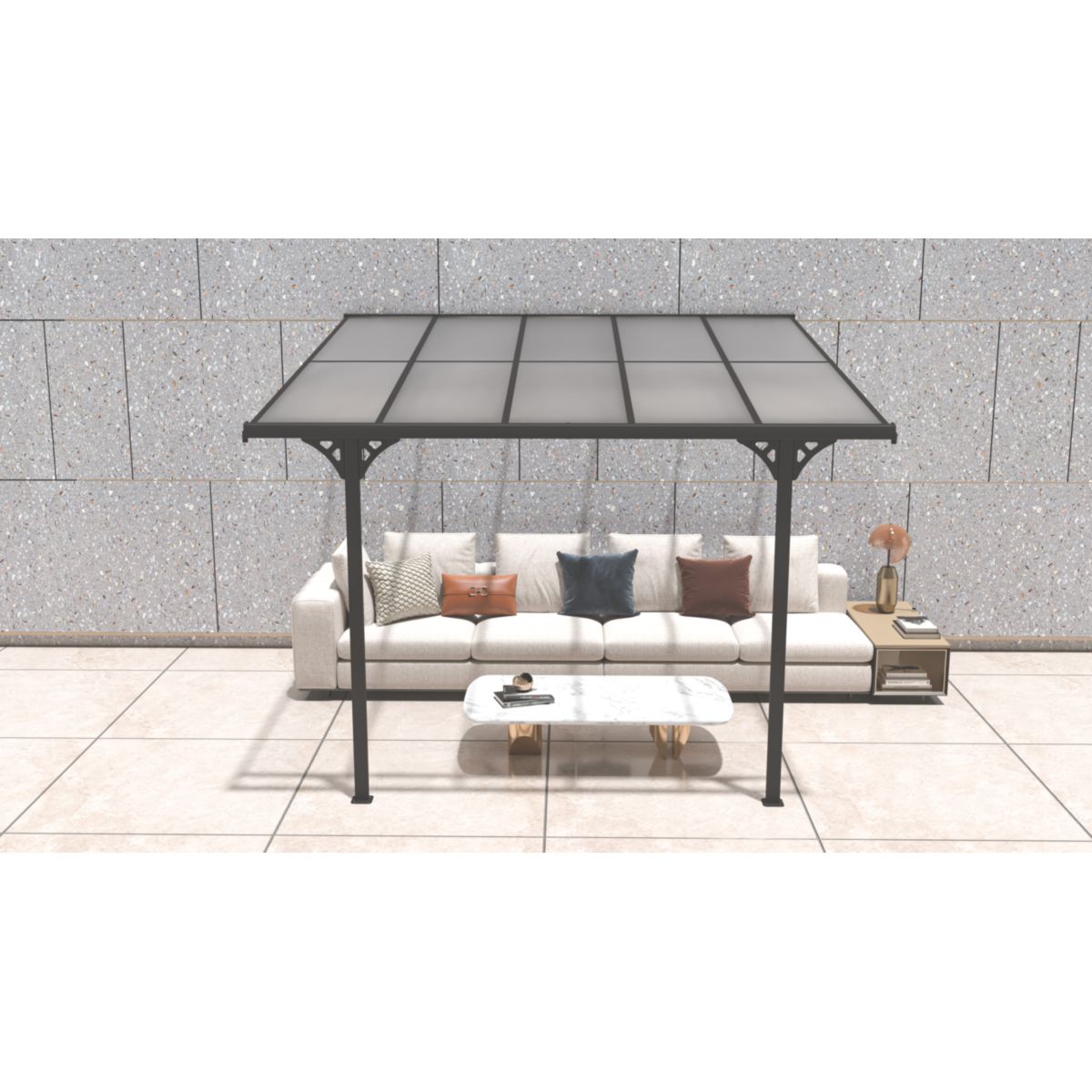 Westmann Terrassenüberdachung Bruce 313 300x313x270 cm Bild 4