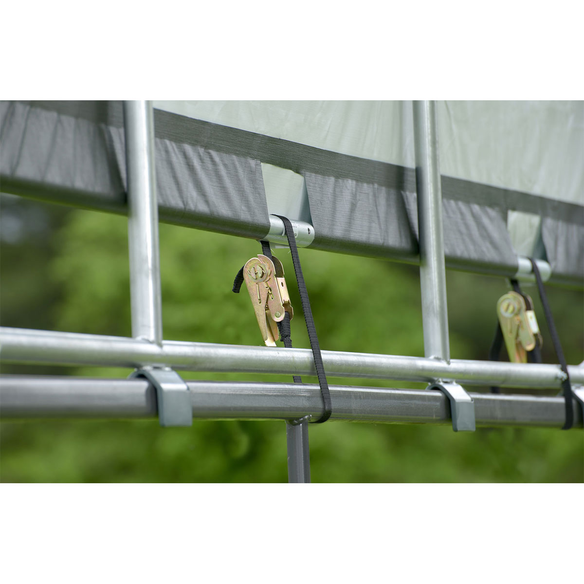 ShelterLogic Weidezelt Überdachung 13,7 m² 370x370x170cm Grün Bild 4