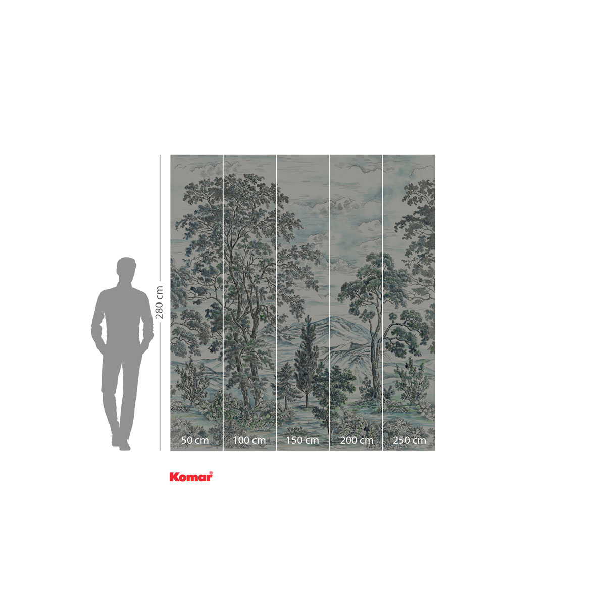 Komar  Vlies Fototapete Highland Trees 250x280 cm Bild 3