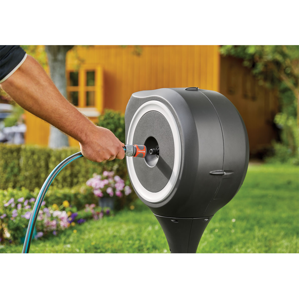 Gardena  Gartenschlauchbox RollUp M 20m weiß Bild 3