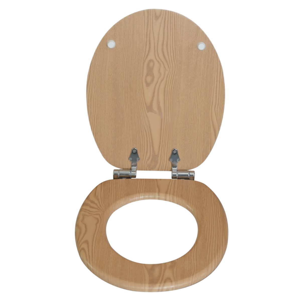 Valblue WC-Sitz Oak NB MDF-Holzkern, Absenkautomatik, Metallscharniere verchromt Bild 3