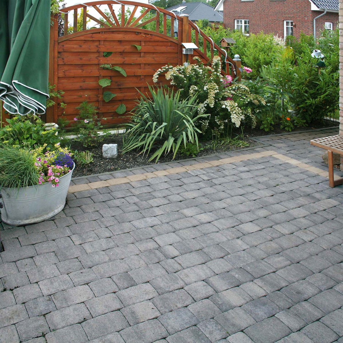 Diephaus  Pflaster Nature weiß-schwarz 6 cm 1,04 m2 pro Lage Bild 4