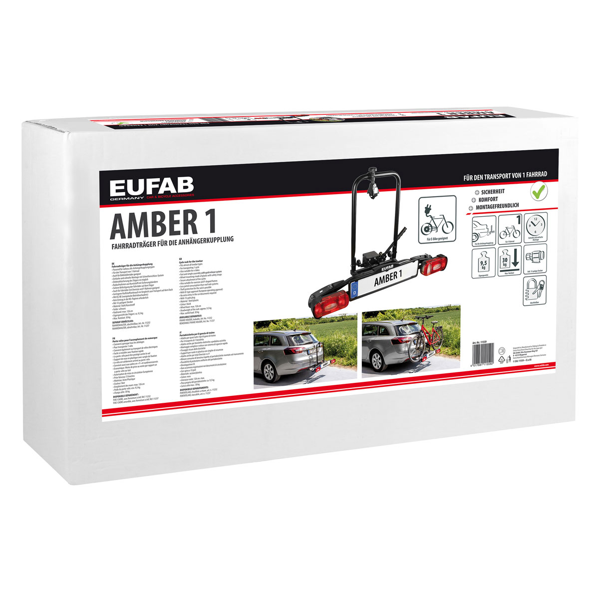 EUFAB Fahrrad-Kupplungsträger Amber I für 1 Fahrrad Bild 5