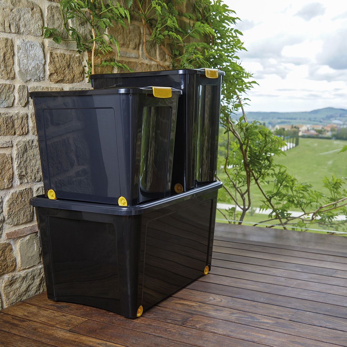 Combi Box, Farbe: Schwarz, Rollensystem, Inhalt: 43L Bild 8