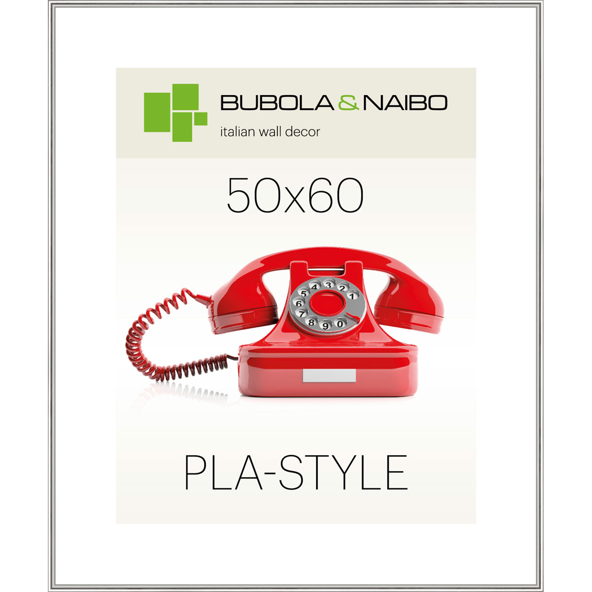 Kunststoffrahmen PLA01 50 x 60 cm Silber